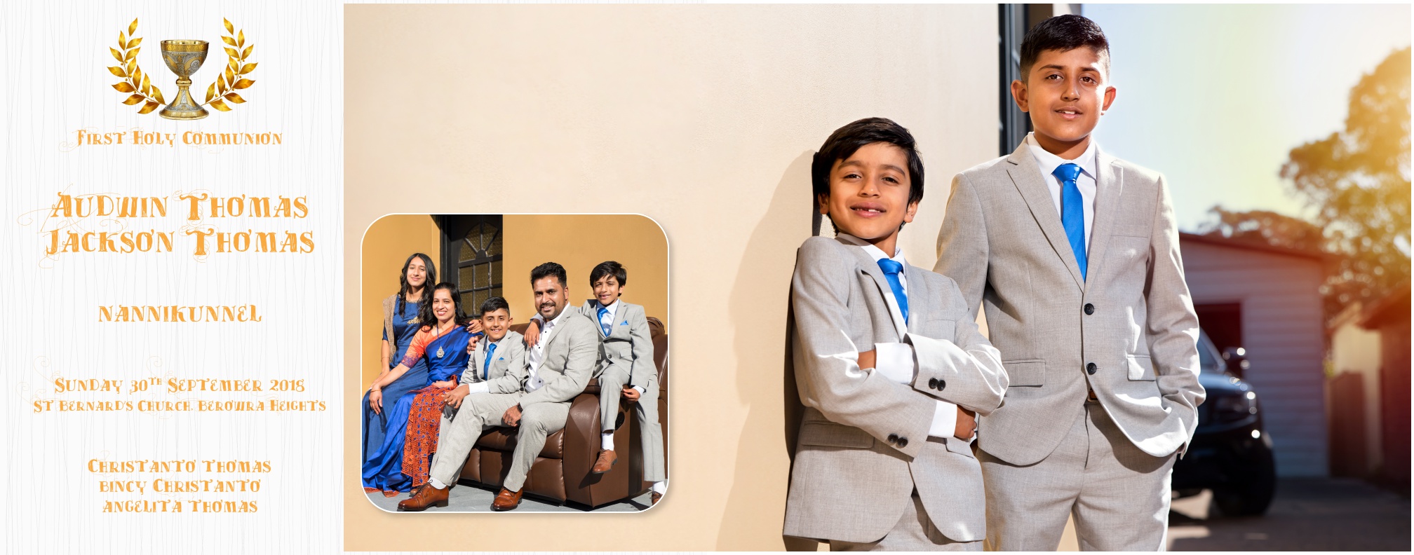 Audwin’s & Jackson’s First Holy Communion